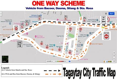 tagaytay traffic now map